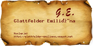 Glattfelder Emiliána névjegykártya